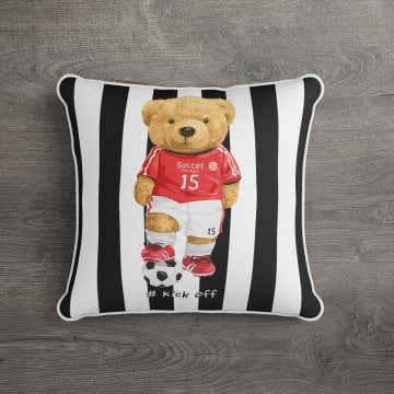 İthal Kadife Kumaş  Teddy Bear Ayıcık Kırlent Kılıfı