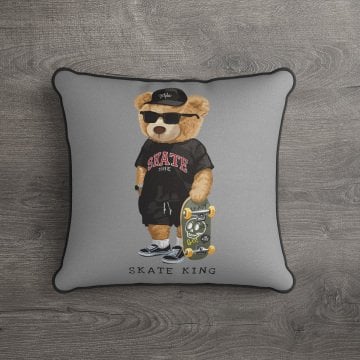 İthal Kadife Kumaş  Teddy Bear Ayıcık Kırlent Kılıfı
