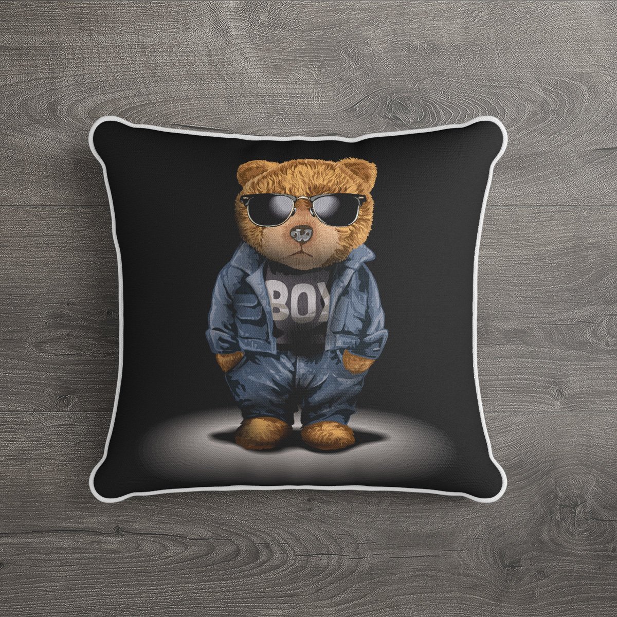 İthal Kadife Kumaş  Teddy Bear Ayıcık Kırlent Kılıfı