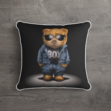 İthal Kadife Kumaş  Teddy Bear Ayıcık Kırlent Kılıfı